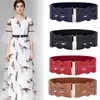 Belts High Quality Vintage Totem Wide Waist Belt For Women Waistband Elastic Buckle Ladies Dress