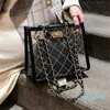 HBP Transparent Jelly Big Bag Fashion PVC Women's Designer Handbag High Capacity Chain Shoulder Messenger Bags256L