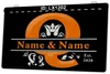 LX1202 Your Names Q Couples Marry Commemorate Light Sign Dual Color 3D Engraving