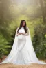妊娠服の写真小説長い白いドレス妊婦のためのマントマタニティガウン写真撮影プロムドレスR230519