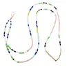 Nyckelringar Trendiga mobiltelefonkedja färgade akrylkristallpärlor rem för vintage nyckelring lanyard rep smycken män kvinnor fest gåva miri2