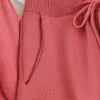 CBAFU Koreański Dres Długim Rękawem Dzianiny Swetry + Elastyczna Talia Długie Spodnie Zestaw Kobiety Solid Casual Dwuczęściowy Zestaw Nowy F509 Y0625