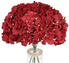 Simulation Hydrangeas Red White Pink Artificial Silk Flower Home Decoration DIY Wedding Party Flower Decor GWD13024