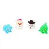 Kids Christmas Gift LED Luminous Finger Ring Snowman Snowflake Xmas Tree Santa Cute Large Jewelry Light in the Dark Glow Stick LLE11692