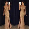 Aso Ebi Arabic Silver Sequins Off The Shoulder Mermaid Prom Dresses 2022 Long Sleeves Luxury Sequin Evening Gowns royal blue Even 5945151