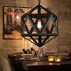 Lampade a sospensione soppalco Edison Cage Chandelier Retro Prolyhedron Home Soggiorno Camera da pranzo Light Biling Aiture Freet PA0361