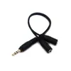 Anslutningar Hot Audio Conversion Cable 3.5mm Man till Kvinnlig hörlursuttag Ljudadapter