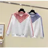 M-2xl katoenstreep splicing hoodies sweatshirts pullover losse casual Koreaanse streetwear herfst lange mouw hoodie 201203