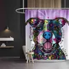 Colorful Lovely Cartoon Dog Shower Curtain Kids Bathroom Decor Waterproof Polyester Washable Curtains with hooks 70x70 inch 210915