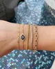 15 + 4cm AAA Cúbico Zircônia CZ Cadeia de Link Mal Olho Charme Doce Lucky Turkish Jóias Pulseira