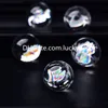 Lot de 10 boules de sphère de cristal de quartz clair arc-en-ciel naturel bonne chance 30 mm pour décoration, méditation, Feng Shui