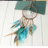 Boho Dream Catch Tassel Feather Turquoise Wind Chimes Window Wall Hängande Indisk Heminredning