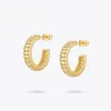 Enfashion C-W kształcie Piercing Kolczyk Kobiety Złoty Kolor Śliczne Kolczyki 2021 Ze Stali Nierdzewnej Kolczyki Moda Biżuteria Party E1229