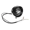 Lampe frontale noire/chromée de phare de balle de moto de LED de faisceau haut/bas