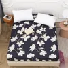Bettlaken-Sets, superweiches Spannbettlaken mit elastischem Gummiband, bedruckte Bettwäsche, knitter-, verblass-, flecken- und abriebfest