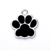 Metal Pet Tag Zink Alloy Tillbehör Epoxi Identitetskort Hund Varumärke Fotspår Form Katt Hundkrage Smycken Tillbehör