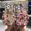 Luxury Cartoon Scrawl Creative Design Fodraler Stitch Glitter Diamond Bumper TPU Väska till iPhone 12 11 Pro XR XS Max X 8 7 6 SE2