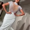 Lange Meerjungfrau-Prom-Kleider 2021 Neue Pailletten Tief-V-Ausschnitt Sweep-Treffer-Illusion-formale Abendkleid Party-Gowns Custom Made Plus-Größe