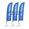 3,5 m Utomhus Promotional Feather Flag med enkel- eller dubbel tyg Utskrift Banner Slitstark stålkors Base Portable Carry Bag