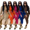 Designers Women kläder 2024 Drawstring Solid Color Hooded Long Sleeve Pants Two-Piece Set