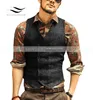 Heren Vesten Casual Pak Vest Slim Fit Wol Tweed Herringbone Vest voor Bruiloft GroomsMen Zakelijke Mode