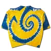 2021 Lato Nowy Styl Oversize T-shirt Mężczyźni 100% Bawełna Luźna Design Tie Dye Drukuj Vintage Topy Plus Rozmiar Tshirt Odzież marki G1217