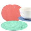 Silicone Heat Resistant Coasters,Cup Insulation Mat, Tableware Potholders Insulation, Non Slip, Flexible, Durable, Economic
