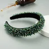 2021 Kvinnor Barock Headband Shine Crystal HairBand Färgglada Rhinestone Headwrap Hårband Hoppbanor Hårband Tillbehör X0722