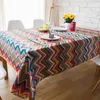 Table Cloth Colorful Wave Rectangle Modern Thicken Striped Cover Vintage El Home Coffee Dining Tablecloth Decoration