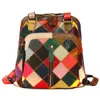 개인화 된 복고풍 스타일 배낭 디자이너 여성의 색 모자이크 격자 패턴 배낭 가죽 schoolbag 레저 어깨 가방 schoolbag