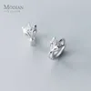 Shining Zircon Cute Hoop Серьги для женщин Мода Подлинная 925 Стерлинговое Серебро Изделия 210707
