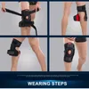 1PC Knee Joint Brace Support Adjustable Breathable Knee Stabilizer Kneepad Strap Patella Protector Orthopedic Arthritic Guard Q0913