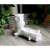 DW0034 Silicone Mold Cement Concrete Molds Owl on The Trunk Candle Holder Candlestick Handmade Flowerpot Table Decorative Mould 210225