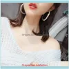 & Hie Jewelry Crystal Rhinestone For Women Vintage Rose Gold /Gold /Sliver Hoop Fashion Jewelry Earrings Drop Delivery 2021 Z4Djo
