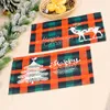 크리스마스 placemats 빨강 및 녹색 체크 격자 무늬 테이블 매트 홈 크리스마스 장식 44 x 33 cm xbjk2108