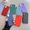 Ultra Slim Tunn Matt Solid Candy Färg Soft TPU Silikongummi Fodral för iPhone 13 12 11 Pro XR XS Max X 8 7 Plus SE2