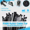 Other Garden Supplies 120 Pcs Black 8Inch Zip Ties Cable Tie Holder, Self-Adhesive Holder Clamp Clips Management Organizer