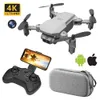 RC Drone UAV Quadcopter WiFi FPV med 4K HD-kamera Flygfotografi Helikopter Fällbar LED Light Quality Global Toy Jimitu