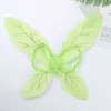 Tiaobug Kids Girls Princess Fairy Costume Seveless Mesh Dress Glittery Wings Set Children Halloween Cosplay Dress Up G0925330I