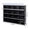 Equipamento de processamento de alimentos 8 camadas portátil 64 pares organizador de rack de sapato 32 grades torre prateleira de armazenamento gabinete suporte expansível para saltos, botas, chinelos Preto