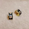 Hoop Huggie Totasally Emalj Daisy Earrings for Women Flower Band Open C Small Lady Antialllergic Party Jewelry Dropship9559164