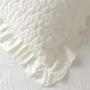 Pillow Case Cilected 60S 100% Cotton Thick Pillowcases Single And Double Beige Lotus Leaf Lace Quilted Envelope Leather Home Decor