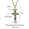 Hip Hop Kaktus Jack CZ Kreuz Iced Out Zirkonia Silber Farbe Halsketten Anhänger Für Männer Schmuck