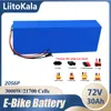 Pakiet baterii LITOKALA-E-BIKE, 21700, 20S, 72V, 20AH, 30AH, 40AH, 50AH, 5000 mAh, komórka 72V, skuter elektryczny, BMS