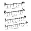 Hooks Rails Wall Mounted Utensil Rack rostfritt stål Hängande kökskena med 6/8/10 GXMAHOOKS