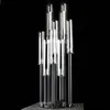 Party Decoration Wholesale 10 Arms Long Stemmed Modern Clear Acrylic Tube Hurricane Crystal Candle Holders Wedding Table Centerpieces Candel