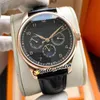 watches men luxury brand Perpetual Calendar 42mm IW344202 Automatic Mens Watch White Dial Moon Phase Rose Gold Case Brown Leather Strap HWIW
