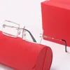 特大のサングラスレディースデザイナーサングラス2チェーンカルティスクエアフレームレスサングラス偏光眼鏡眼鏡金透明57mmグッド