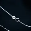 Classic 925 Silver Hänge Halsband Runda Utmärkt 1CT DF Color Moissanite Kvinnor Clavicle Chain Anniversarry Gift