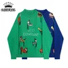 Suéter de mujer Otoño Invierno Coreano Tallas grandes Moda Jersey de punto Baggy Oversized Animal Letter Bordado Tops 211007